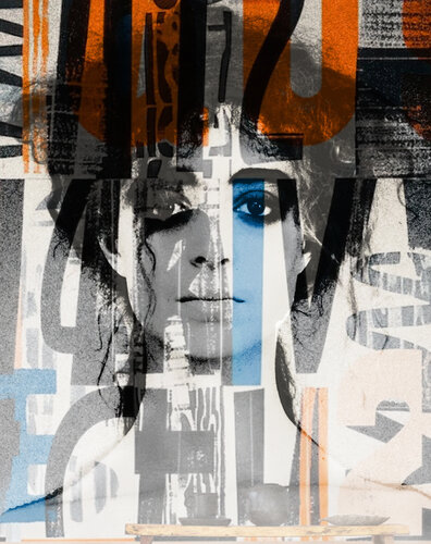 Typo-girl dark by Olli Boehm, Print for Sale on Singulart