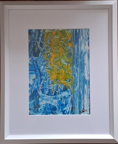 Blue and yellow di Olga Moritz, Pittura in vendita su Singulart