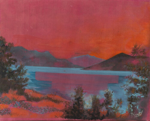 Egine en hiver par Bertille Gentil, Peinture en vente sur Singulart