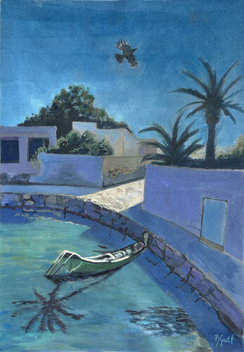Port de l'Espérance par Bertille Gentil, Peinture en vente sur Singulart