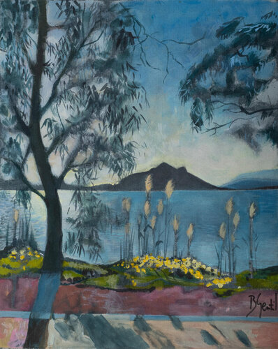 sur la route de Perdika 02 par Bertille Gentil, Peinture en vente sur Singulart