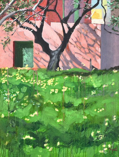 Arbre noir Murs rose von Bertille Gentil, Malerei kaufen auf Singulart