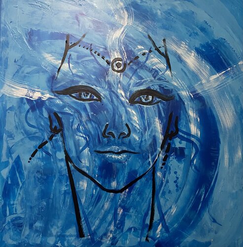 Donna Blu katia cona vitello