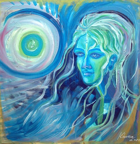 Blu cosmico von katia cona vitello, Malerei kaufen auf Singulart