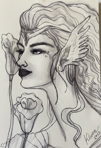 Regina di katia cona vitello, Disegno in vendita su Singulart