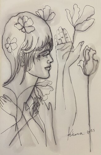 Gratitudine van katia cona vitello, Tekening te koop op Singulart