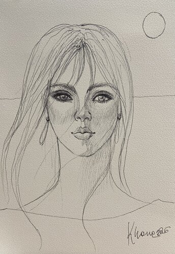 Sole dentro de katia cona vitello, Dibujo a la venta en Singulart