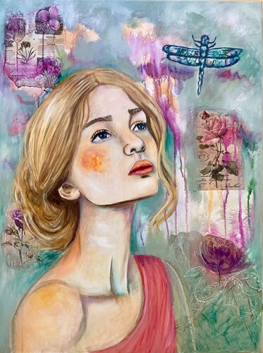 The searcher | Alchemy archetype 3 (Die Suchende | Alchemie Archetyp 3) van Sonja Neuroth, Schilderij te koop op Singulart