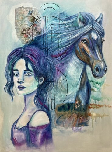 Horse and Woman | Freedom – Spell No. 4 di Sonja Neuroth, Pittura in vendita su Singulart