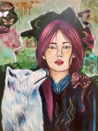 The magician | Alchemy archetype 1 (Die Magierien | Alchemie Archetyp 1) von Sonja Neuroth, Malerei kaufen auf Singulart