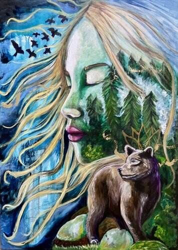 The alchemy of isolation & connection (Die Alchemie aus Isolation & Verbundenheit) di Sonja Neuroth, Pittura in vendita su Singulart