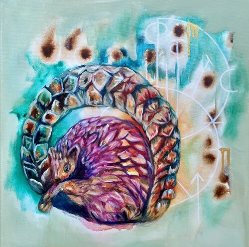 Pangolin | Protection - spell no. 13 (Pangolin | Schutz - Spell no. 13) by Sonja Neuroth, 회화 for Sale on Singulart