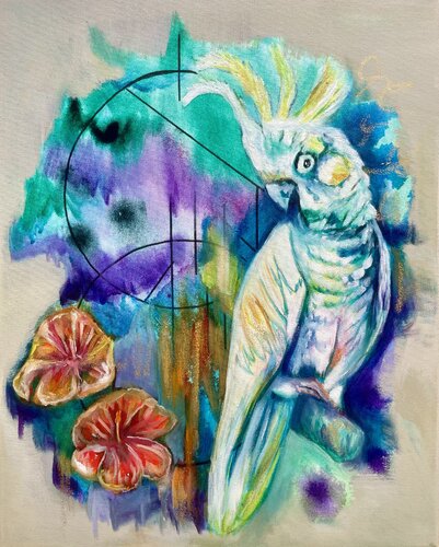 Cockatoo | Being you - Spell No. 7 (Kakadu | Du selbst sein - Spell No. 7) von Sonja Neuroth, Malerei kaufen auf Singulart
