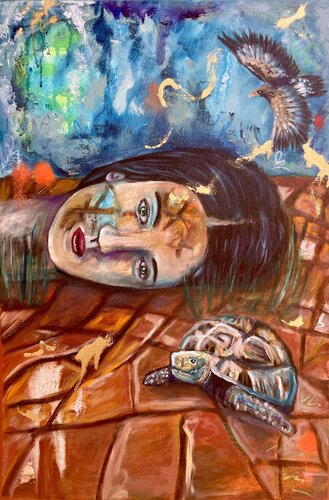 The alchemy of heaven & earth (Die Alchemie aus Himmel & Erde) de Sonja Neuroth, Pintura a la venta en Singulart