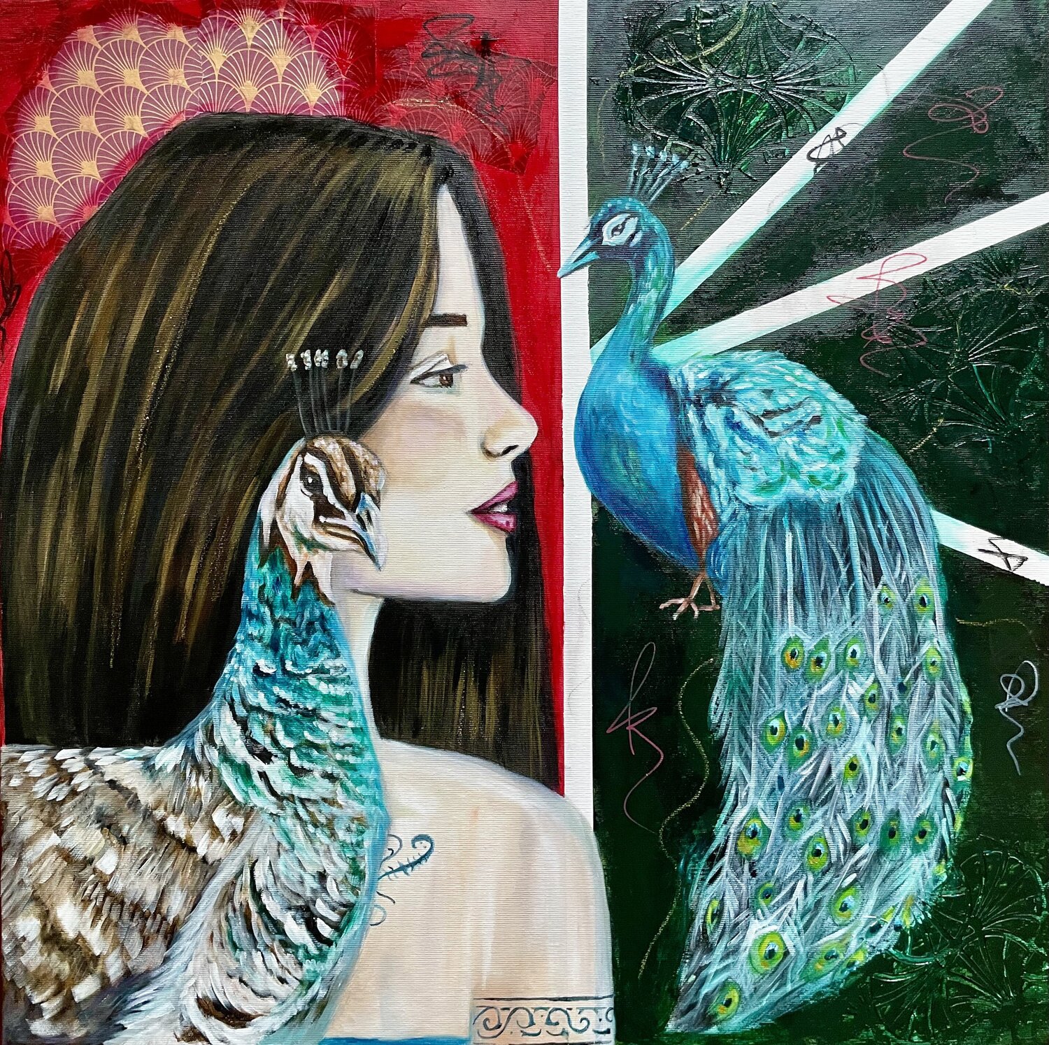 The alchemy of female & male Sonja Neuroth Originalgemälde zu verkaufen
