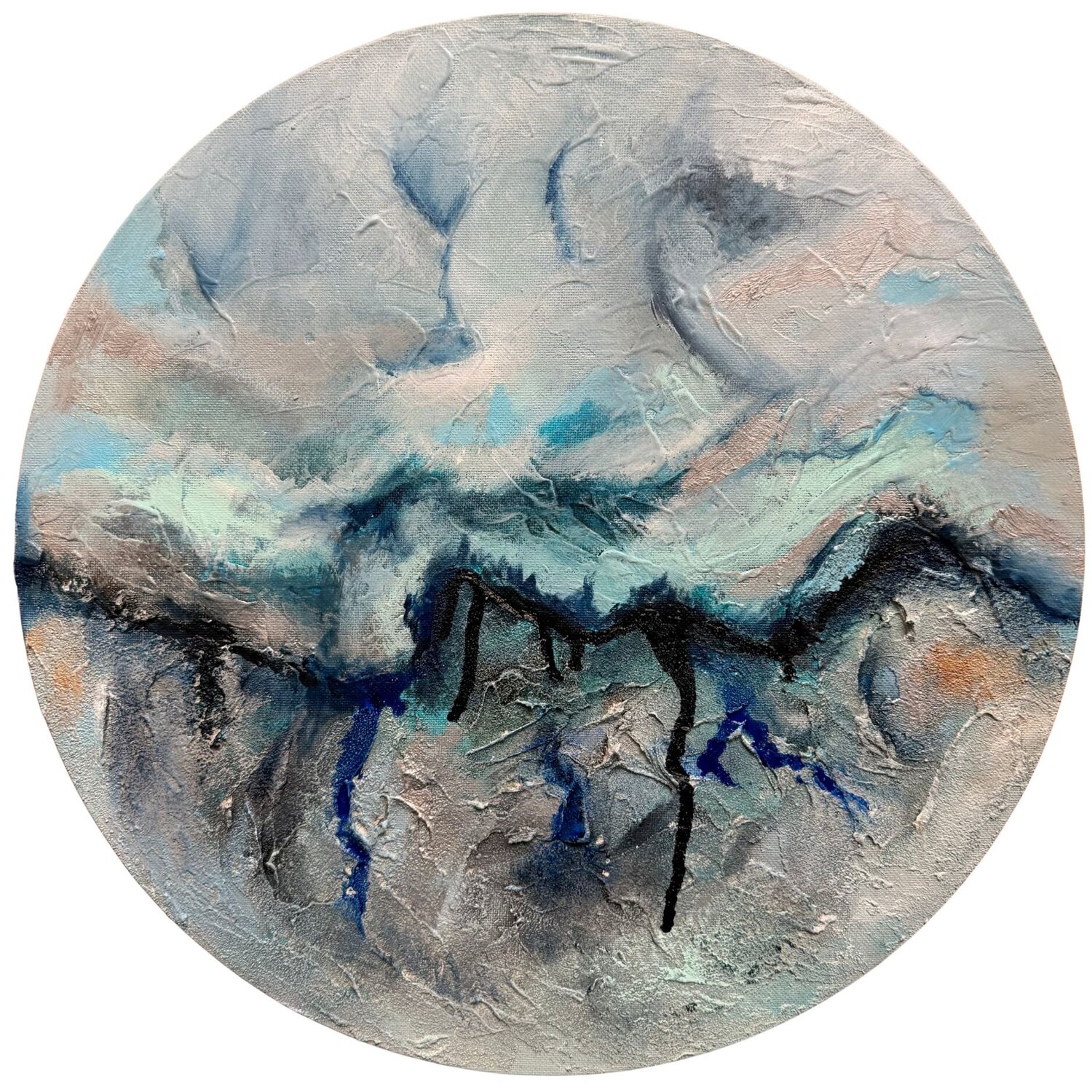 Ocean home (Zuhause im Meer) | Modern marine abstract Sonja Neuroth Originalgemälde zu verkaufen