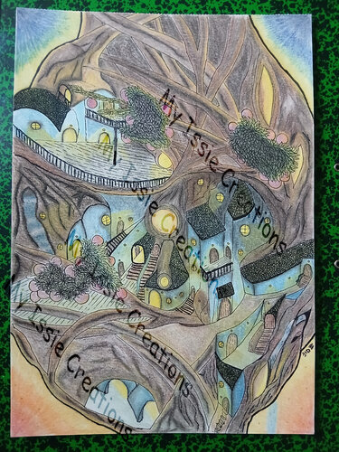 Ville dans l'Arbre by isabelle DEDIEU, 소묘 for Sale on Singulart