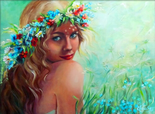 Forget me not von Elena Gaevskaya, Malerei kaufen auf Singulart
