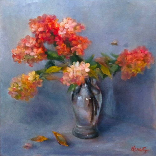 Be(e) Happy. September. von Elena Gaevskaya, Malerei kaufen auf Singulart