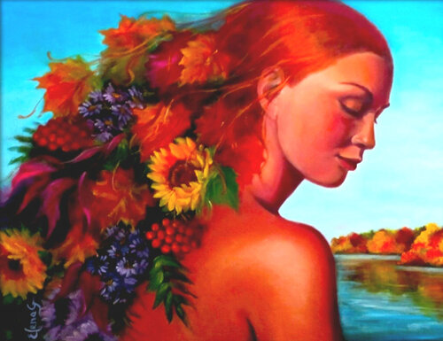 Miss Autumn di Elena Gaevskaya, Pittura in vendita su Singulart