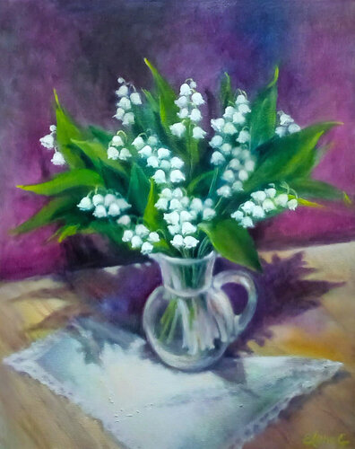 Lily of the valleys. van Elena Gaevskaya, Schilderij te koop op Singulart