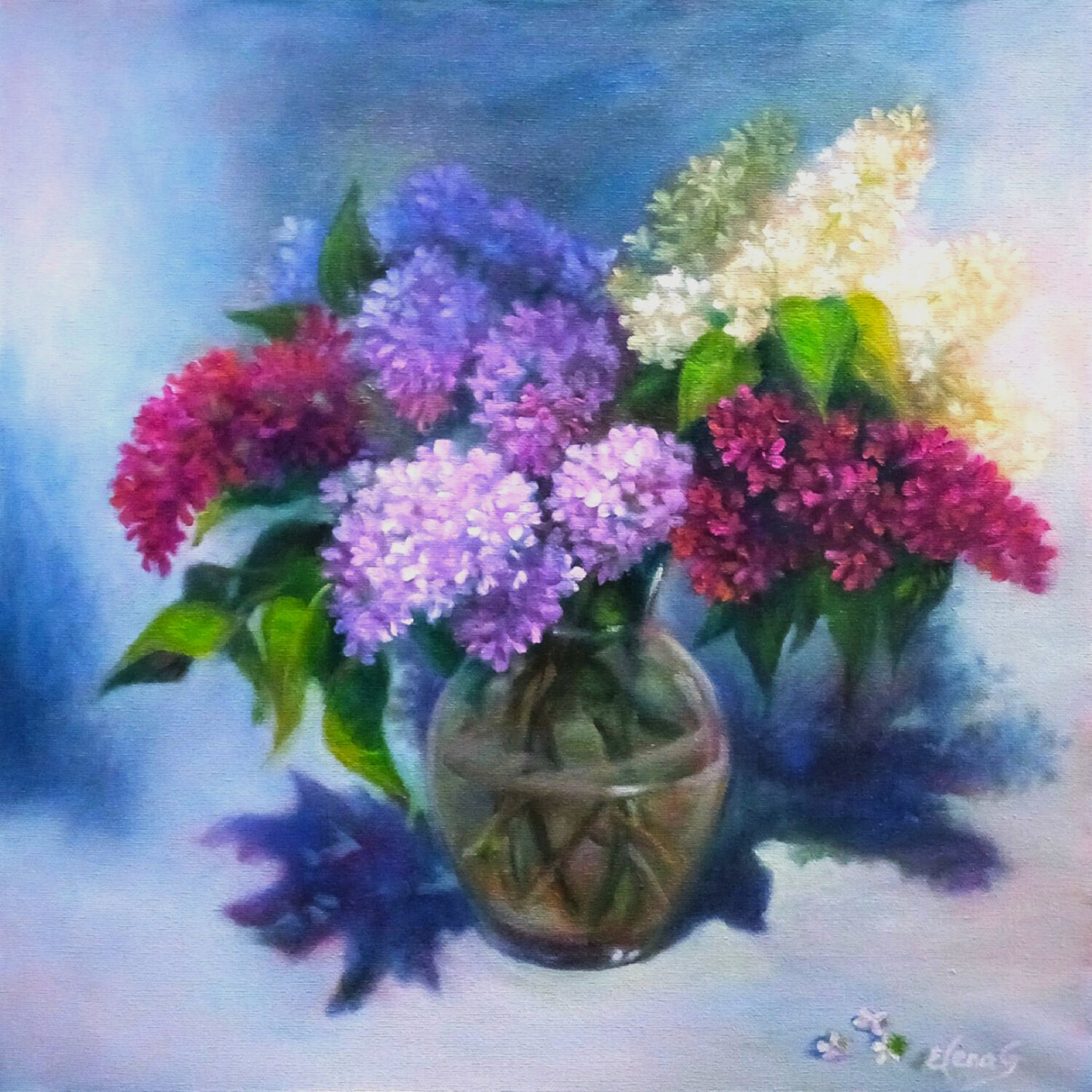 Thirty Shades of Lilac. Elena Gaevskaya Originalgemälde zu verkaufen