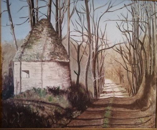 Borie en Dordogne hivernale von Frédérique Picaud, Malerei kaufen auf Singulart