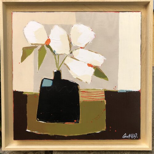 Tulipes blanches van Daniele Canellas, Schilderij te koop op Singulart