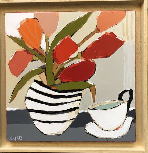 Tulipes rouges van Daniele Canellas, Schilderij te koop op Singulart