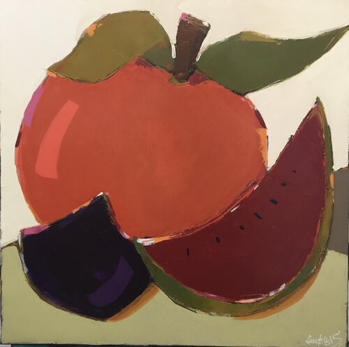 Les trois fruits van Daniele Canellas, Schilderij te koop op Singulart