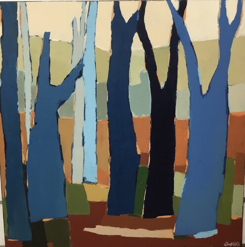 Les arbres bleus van Daniele Canellas, Schilderij te koop op Singulart