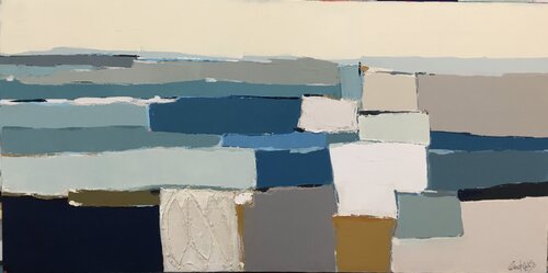 Camaïeu de bleus van Daniele Canellas, Schilderij te koop op Singulart