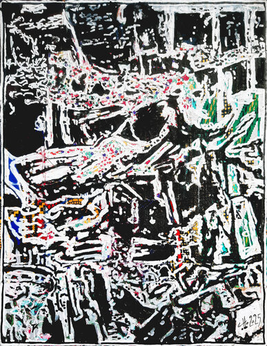 Esala  (en swahili : mouvement ou déplacement) di Claude CHAUTARD, Pittura in vendita su Singulart