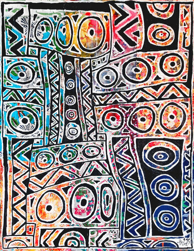 Ejaba (en bambara : lien ou connexion) de Claude CHAUTARD, Pintura a la venta en Singulart