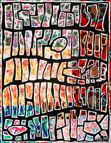Egungun (en yoruba : masque ou danse rituelle pour honorer les ancêtres) van Claude CHAUTARD, Schilderij te koop op Singulart