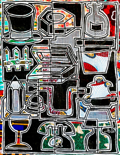 Edda  (en islandais : collection de poèmes  et de récits mythologiques) van Claude CHAUTARD, Schilderij te koop op Singulart