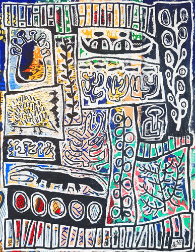 Dneiproskite (variété de cassitérite botryoïdale  pouvant se présenter en nodules indépendants,  dont la coupe rappelle celle du bois) van Claude CHAUTARD, Schilderij te koop op Singulart