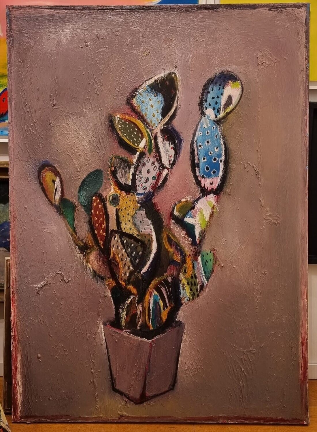 Cactus, on purple Karim Abu Shakra