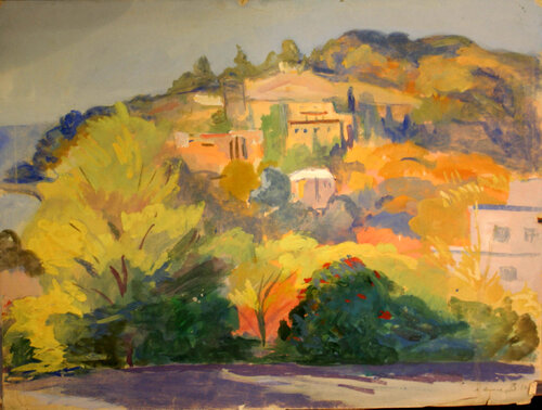 Landscape I par Meir Axelrod, Œuvre sur papier en vente sur Singulart