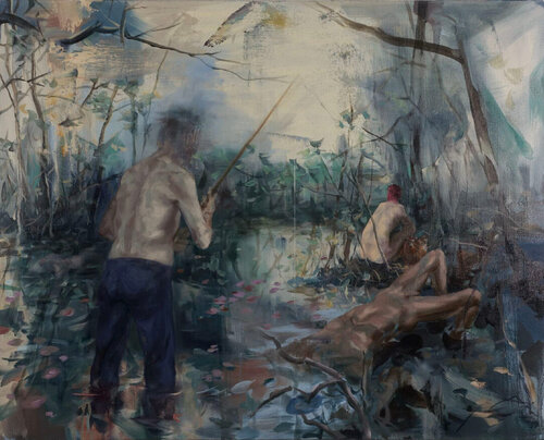 Untitled (pond) van Ruoyu Gong, Schilderij te koop op Singulart