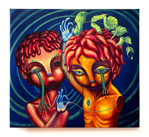 Threading Twins by Yoo yeon Nam, Painting for Sale on Singulart