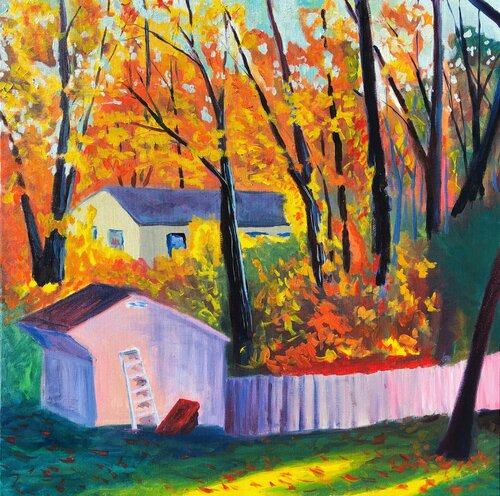 Saturday Afternoon in Fall von Larry Gomez, Malerei kaufen auf Singulart