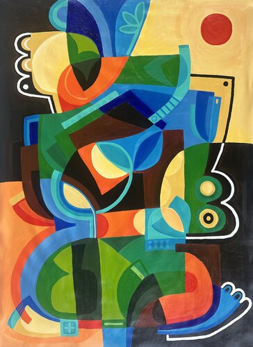 Never Smile at a Crocodile van Samantha Malone, Schilderij te koop op Singulart