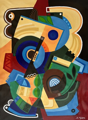 Conversations Between Shapes by Samantha Malone, 회화 for Sale on Singulart