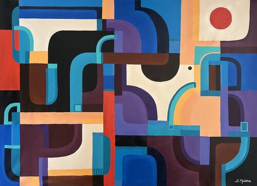 Geometric Daydream van Samantha Malone, Schilderij te koop op Singulart