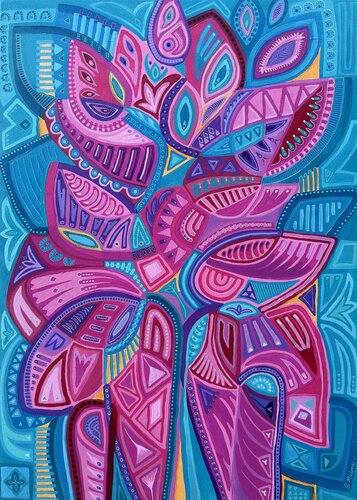 Connecting Stories by Samantha Malone, Painting for Sale on Singulart