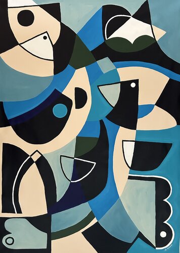 A Penguin Walks into a Bar by Samantha Malone, Painting for Sale on Singulart
