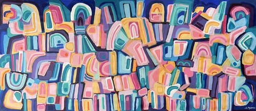 Running Through Fields of Color by Samantha Malone, Painting for Sale on Singulart