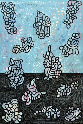 Between Light and Balance di Samantha Malone, Pittura in vendita su Singulart