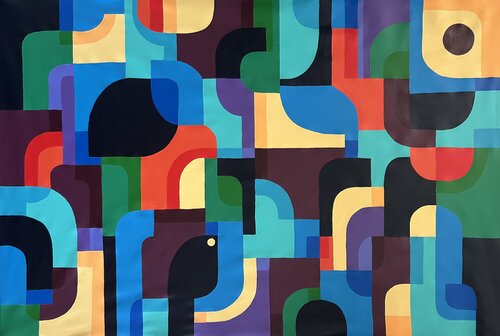 Geometric Puzzle by Samantha Malone, Painting for Sale on Singulart